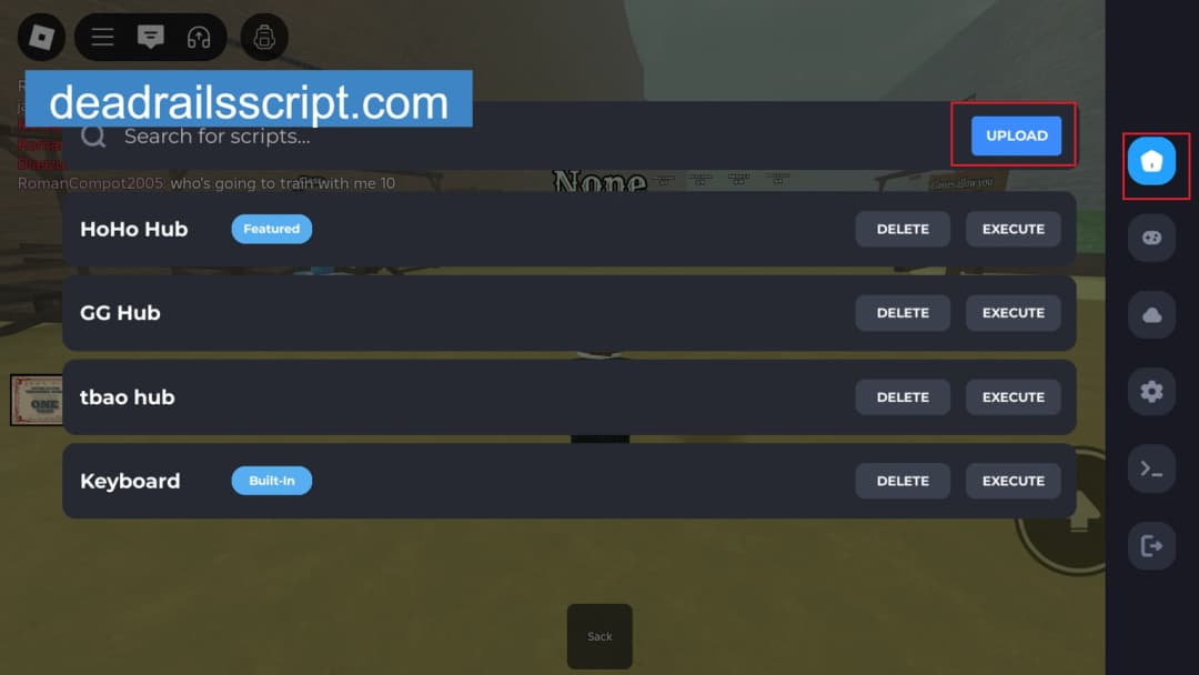 Open Script Menu