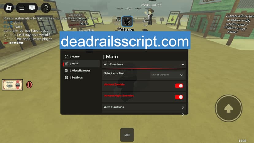 Dead Rails Script SpeedHubX - Auto Bond, Auto Finish Game, ESP show